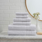 6 Piece Turkish Cotton Ensemble Towel Set (Aqua)