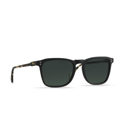 Unisex Wiley Polarized Sunglasses // Matte Black + Green