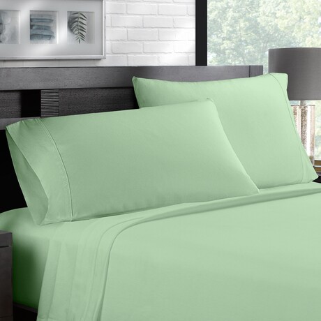 100% Cotton Sateen 500TC Sateen Pillow Case // Set of 2 // Olive (Standard / Queen)