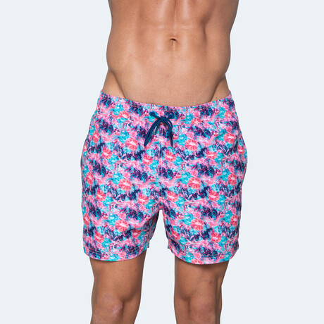 Floral Swim Shorts // Pink (S)