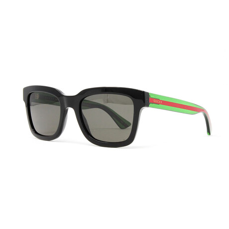 Men's GG0001S Sunglasses // Black + Green + Red
