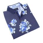 Floral Polo // Blue (XL)