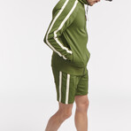 Hipo Track Shorts // Army Green (2XL)