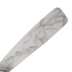 Striker Outdoor Smart Ceiling Fan + LED Light Kit // White Body + Marble Finish Blades (52")