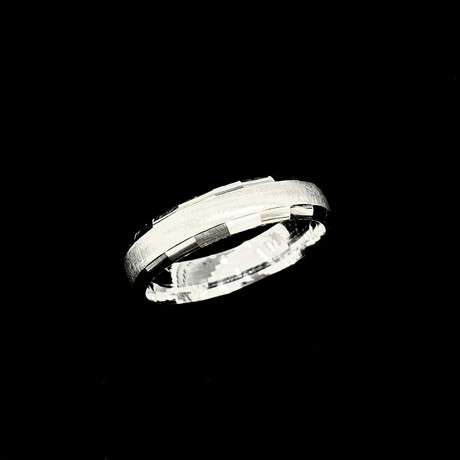 Satin + Diamond Cut Wedding Band // 5.2mm (6)