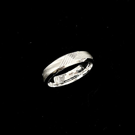 Stripe Diamond Cut Wedding Band // 5mm (6)
