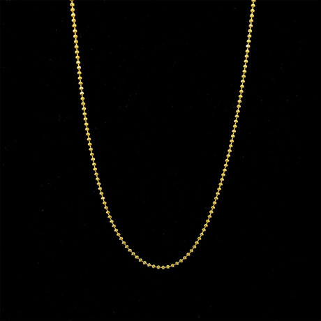Moon Cut Bead Chain Necklace // 2mm (20")