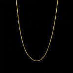 Moon Cut Bead Chain Necklace // 2mm (20")