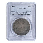 1840 Seated Liberty Dollar // PCGS Certified // AU-50