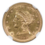 1859 $2.50 Gold Liberty Head // NGC Certified // AU-58