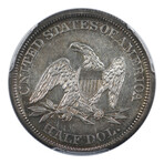 1842 Seated Liberty Half Dollar // PCGS Certified // AU-53 // Wood Presentation Box