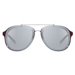 Unisex PL162C4SUN Sunglasses // Maroon