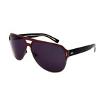 Dior // Men's BLACKTIE2-0-T9H Round Sunglasses // Burgundy + Gray