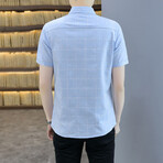 Cattaneo Short Sleeve Button Up Shirt // Light Blue (2XL)