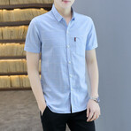 Cattaneo Short Sleeve Button Up Shirt // Light Blue (3XL)
