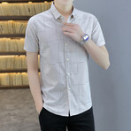 Henao Short Sleeve Button Up Shirt // Khaki (XL)