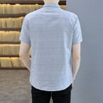 Dunbar Short Sleeve Button Up Shirt // Gray (M)