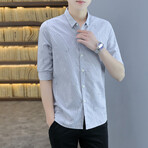 Gibbons Long Sleeve Button Up Shirt // Gray (3XL)