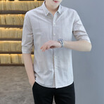 Molano Long Sleeve Button Up Shirt // Khaki (M)