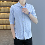 Gibbons Long Sleeve Button Up Shirt // Light Blue (XL)