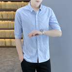 Gibbons Long Sleeve Button Up Shirt // Light Blue (3XL)