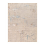 Home Modern Collection // Hand-Knotted Silk + Wool Area Rug // Beige // V4