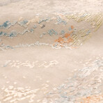 Home Modern Collection // Hand-Knotted Silk + Wool Area Rug // Beige // V3