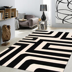 Home Rodeo Collection // Hand-Tufted Silk + Wool Area Rug // White // V2 (5' x 8')