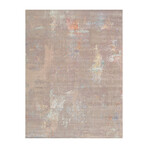 Home Modern Collection // Hand-Knotted Silk + Wool Area Rug // Gray // V1