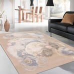Home Modern Collection // Hand-Knotted Silk + Wool Area Rug // Gold