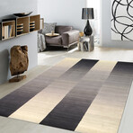 Home Rodeo Collection // Hand-Tufted Silk + Wool Area Rug // Silver // V1 (5' x 8')