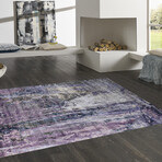 Home Nara Collection // Hand-Knotted Bamboo Silk + Wool Area Rug // Multi // V3