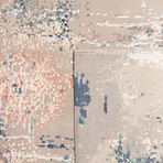 Home Modern Collection // Hand-Knotted Silk + Wool Area Rug // Gray // V2