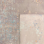 Home Modern Collection // Hand-Knotted Silk + Wool Area Rug // Gray // V1