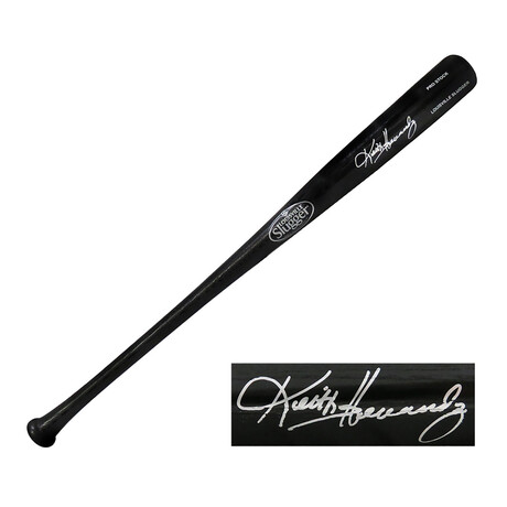 Keith Hernandez // Signed Louisville Slugger Baseball Bat // Black