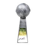 Jose Canseco // Signed Baseball World Champion Trophy // Silver // 14" Replica