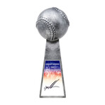 Dwight Gooden // Signed Baseball World Champion 14 Inch Replica Silver Trophy