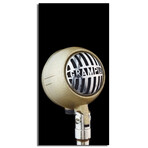 White Round Microphone (16"W x 48"H x 0.5"D)