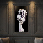 Silver Square Microphone (16"W x 48"H x 0.5"D)