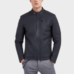 Liam Biker Jacket // Navy (XL)