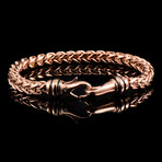 Polished Stainless Steel Franco Chain Bracelet // 6mm // Rose Gold