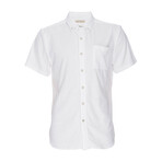 Truman Stretch Terry Short Sleeve Button Down Shirt // White (M)