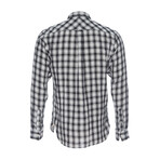 Truman Plaid Button Down Shirt // Black + White (M)