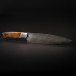 Cuisinier 8" Handmade Damascus Steel Chef Knife // Walnut Handle