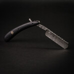 Damascus Steel Razor // Black Handle