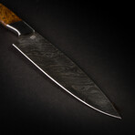 Cuisinier 8" Handmade Damascus Steel Chef Knife // Walnut Handle