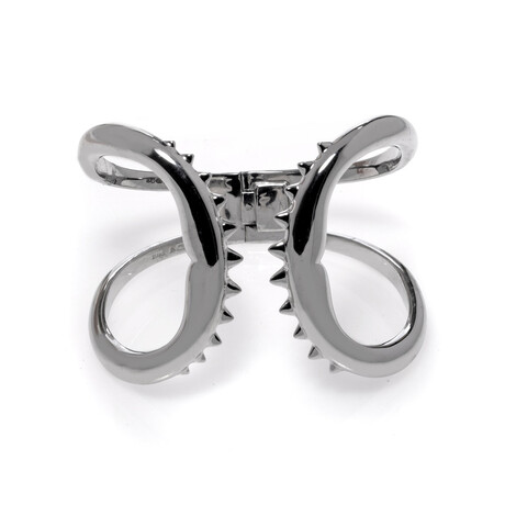 Jewels Verne Sterling Silver + Rhodium Cuff Bracelet // 6.5" // Store Display