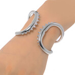 Jewels Verne Sterling Silver + Rhodium Cuff Bracelet // 6.5" // Store Display