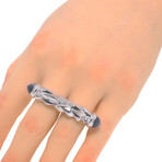 Superstud Sterling Silver + Gray Cat's Eye Double Ring // Store Display (Ring Size: 7)