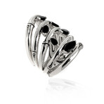 John Hardy // Sterling Silver + Spinel Puzzle Ring // Ring Size: 6 // Store Display